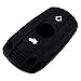 Produktbild zanasta Hülle für BMW 3-Tasten Autoschlüssel, Silikon Schlüssel Schutzhülle Etui Schlüsselhülle Cover Auto Zündschlüssel | Schwarz