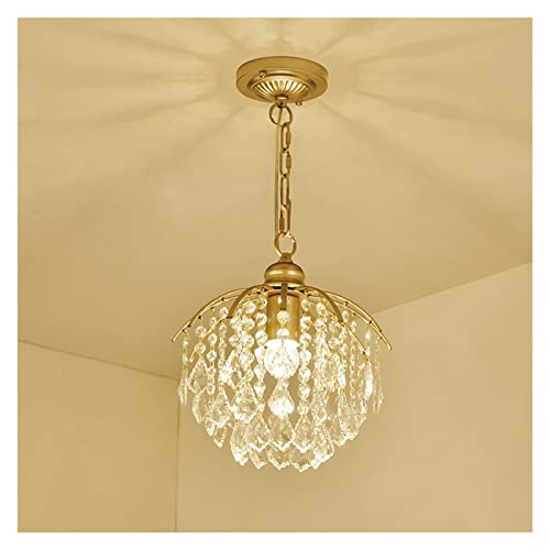 Lustre Cristal K9 Luminaire Suspendu Rond Salon et Îlot Cuisine