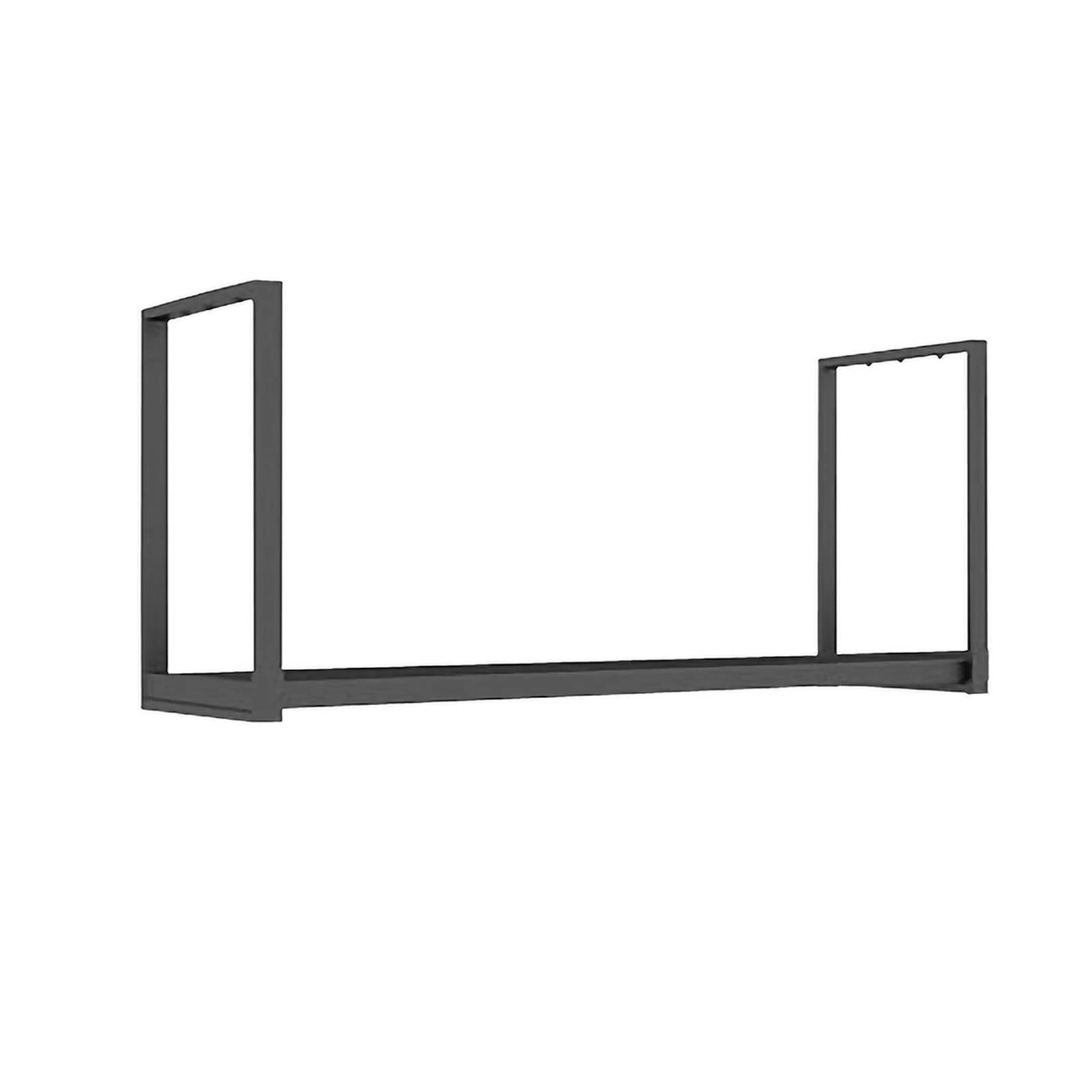 YUANCHUTOP Industrial Floating Shelf, Single Layer Metal Wall Rack for Kitchen, Wine Storage, Hanging Shelf for Bar & Café, Black, Size: 140x30x5 cm
