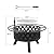 30 Inch Outdoor Fire Pit, 2 in 1 Large Camping Fire Pits for Outside with Cooking Grill and Fire Poker, Wood Burning Firepit for BBQ,Warm up, Patio, Bonfire, Camping, Picnic