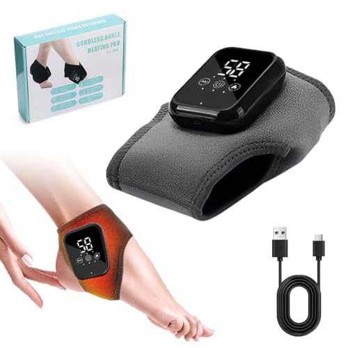 3-in-1 voetmassageapparaat, neuropathie massageapparaat, draagbaar elektrisch voetmassageapparaat voor achillespeesontsteking, USB oplaadbare enkelmassage met 3 modi, 5 warmtestanden (1)