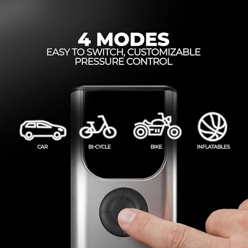 Image of MAYSON Cordless Portable & Rechargeable Tyre Inflator | 2-in-1 Cordless & Corded Modes, 4700 mAh Battery, LED Display, Auto Shut-Off, Type-C Fast Charging, 150 PSI