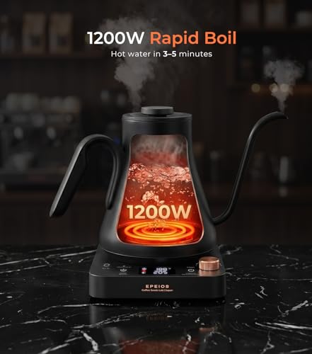 Epeios Electric Gooseneck Kettle 0.9L – Precision Temperature Control — view 4