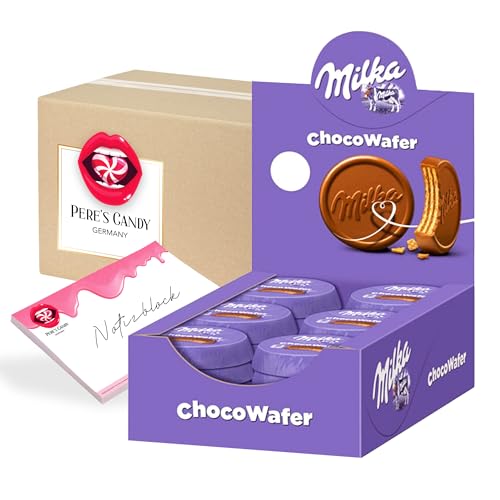Pere's Candy Bundle für Milka Choco Wafer 30 x 30g + Pere's Candy Notepad DIN A7-25 Blatt