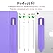 MoKo Pencil Holder Sticker for Apple Pencil Pro, Apple Pencil (USB-C), Apple Pencil 1st/2nd Generation, Elastic Pencil Case, Adhesive Pouch Attached to Pen Case, Purple