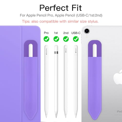 Image of MoKo Adhesive Pencil Case Holder Sticker for Apple Pencil, Purple