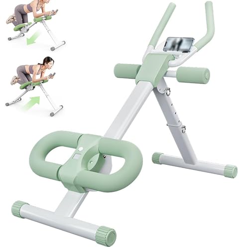 Máquina de entrenamiento de abdominales plegable, ajustable con pantalla LED, pendiente de 2 velocidades y 5 ajustes de altura, soporta hasta 100 kg para entrenamientos de gimnasio en casa