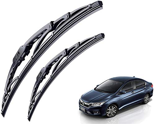 Image of WolkomHome High Performance OE Car Wiper Blade Replacement set of 2 Pc Right 22 inch Left 14 inch for Honda City 2017