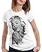 Produktbild style3 Marilyn Tattoo T-Shirt Damen Hollywood Star Monroe, Farbe:Weiß, Größe:XL