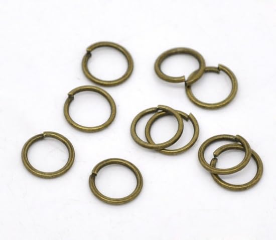 HDSupplies 1000 Pieces - 6mm Jump Rings - Antique Bronze - 21 Gauge (0.7mm Thickness)