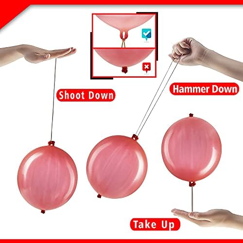 Party4U 15 Large Punch Balloons For Kids -18 Inch Strong Punching Balloons For Indoor or Outdoor Fun - Party Bag Fillers For Kids In Assorted Colours