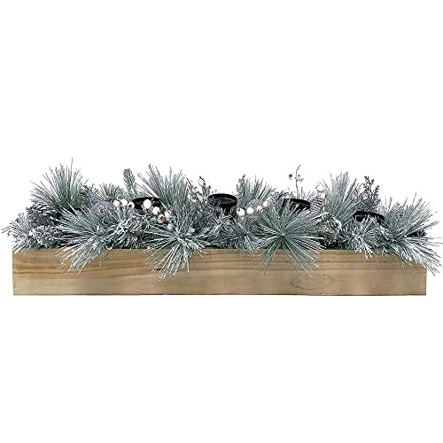 Fraser Hill Farm 42" Glittery Pine Candle Holder Christmas Decoration