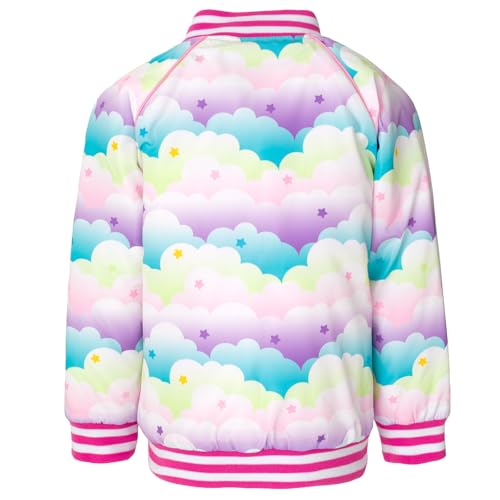 DREAMWORKS GABBY'S DOLLHOUSE Girls Varsity Zip Up Bomber Jacket Toddler to Big Kid Sizes (2T - 10-12)3