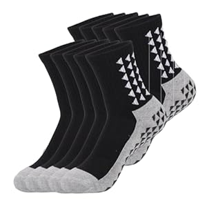 JunJiale 10 paar enkelsokken met kussen, atletische hardloopsportsokken, anti-blaar katoenen sokken voor mannen en vrouwen, zwart, 10 paar zwart, 36-38 EU