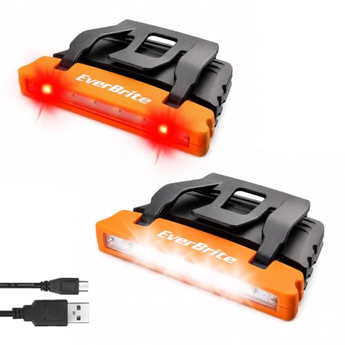 EverBrite Hat Light Rechargeable, 2-Pack Clip-On...