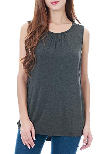 Smallshow Women's Maternity Nursing Tops Breastfeeding Clothes XX-Large Charcoal Grey
