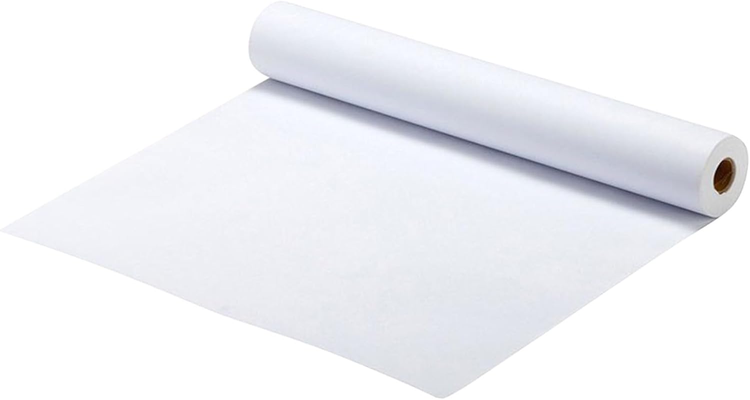 GALPADA White Drawing Paper Roll 44Cm X 25M Blank Sketch Paper for Craft and Painting Art Supplies