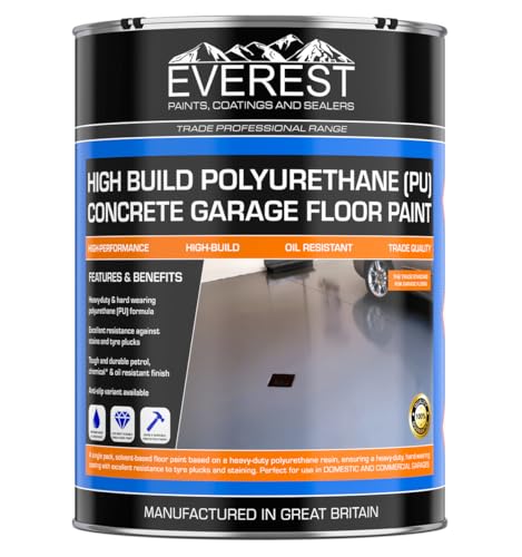 Everest Trade - High Build Polyurethane (PU) Resin Based Garage Floor Paint (Green, 5 Liters)