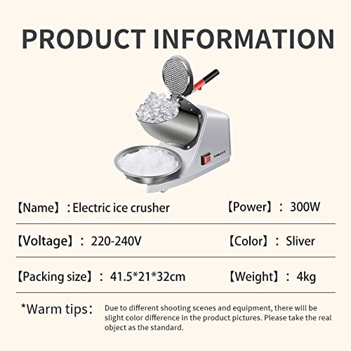 MáQuina De Cone De Neve Picadora De Gelo, MáQuina De Barbear De Gelo Em AçO InoxidáVel, Para Uso Dom