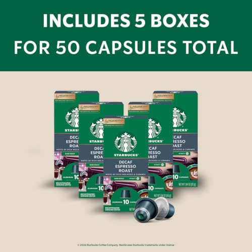 Starbucks by Nespresso Original, Decaf Espresso, Dark Roast, 50-count - image 2