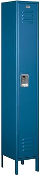 Salsbury Industries 61162BL-U Single Tier 12-Inch Wide 6-Feet High 12-Inch Deep Unassembled Standard Metal Locker, Blue