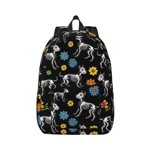 Sac bandoulière squelette coloré de 45 cm pour vos voyages