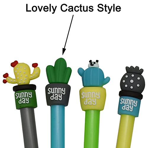Maydahui Pack 40 bolígrafos gel cactus tinta negra miniatura 3