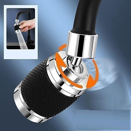 Image of Marve Flexible Tap Extender for Kitchen Sink - 360 Rotating Faucet Attachment, Splash-Proof, Water-Saving, Easy Installation, Universal Fit Nozzle for Washings (Style C)
