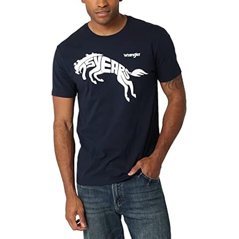Wrangler Men's 75th Anniversary T-Shirt, Blue Cover