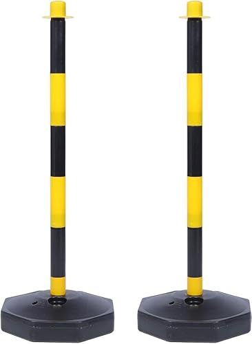 ポール 駐車場 パーキングポール 2個 ベース注水可能 トラフィック デリニエーター コーン 充填可能 ベース トラフィック バリア 封鎖 支柱 建設 安全 バリア ポータブル 駐車場 ポール 用 駐車場 ロット (き黄くろです)