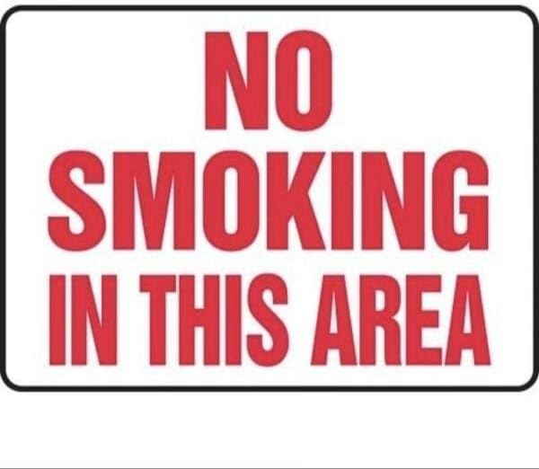 SAFETY SIGN DESIGNATED SMOKING AREA, Mfr: MSMK967XL-A