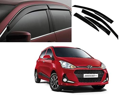 AutoLite Car Door Sun/Rain Visor Window Deflector i10 Grand (Injection Moulded)