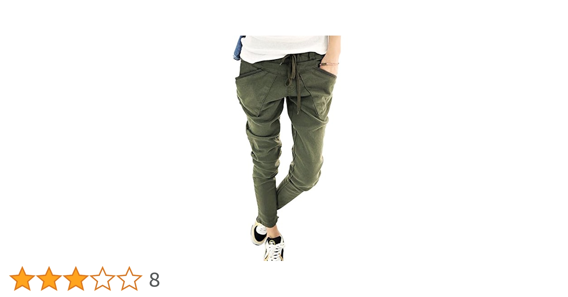 Amazon | [パリド] ラクチン カーゴ パンツ スリム カジュアル S