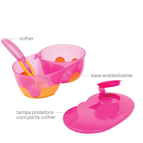 Buba Kit Refeição Com Divisória – Rosa Rosa