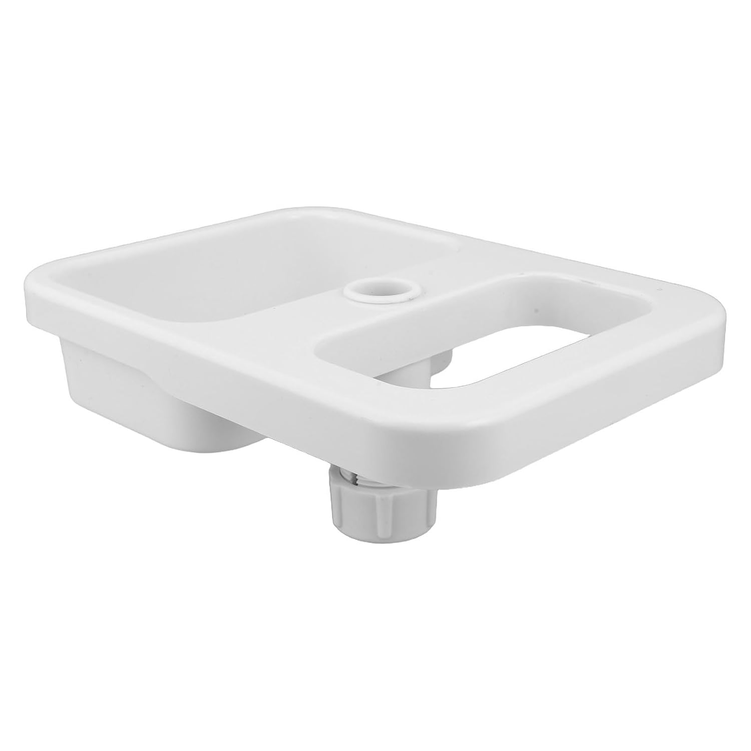 Infusion Stand Storage Tray Plastic Holder with Detachable Support Plate for Hospital and Clinic Use, Space Saving Design with Wide Base and Mountable Hooks for Efficient Storage