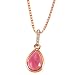 Produktbild Goldmaid Damen-Kette mit Anhänger Turmalin 585 Rotgold Turmaline pink Tropfenschliff Diamant (0.02 ct)  Schmuck Diamantkette