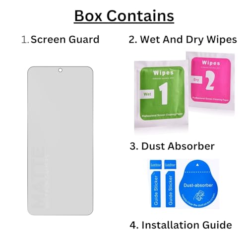 Image of compatible with Redmi K50i 5G Matte Anti Fingerprint Scratch Resistant Tempered Glass screen guard protector [With Warranty] Full Edge to Edge 9H with Easy Installation kit (Mat k 50i)