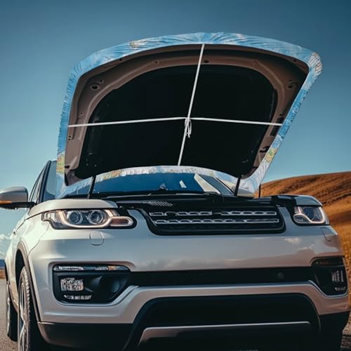 Image of Honduras Flag Car Hood Cover Polyester Elastic Fabrics Washable Suitable for Large SUV and Pickup Trucks 39x59in