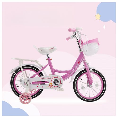 Artudatech 自転車 子供 16インチ 子供用自転車 自転車 16インチ 女の子 男の子 発光 補助輪 キッズバイク こども 低学年 ぬいぐるみ座席 人形用シート 取外し補助輪 コマ付き インストールツール 多色 プレゼント お祝い ピンク