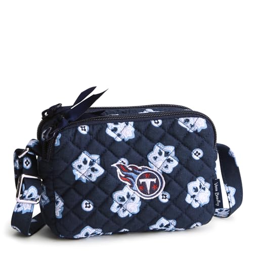 Vera Bradley Womens Cotton Nfl Small Stadium Crossbody Bag (Multiple Teams Available) Tennesseetitansonblue/Lightbluebandana One Size