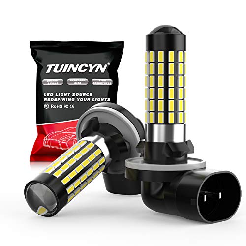 TUINCYN Bombilla superluminosa LED 881 SMD 78 3014 de 900 lúmenes, universalmente utilizada en faros antiniebla y luces de circulación diurna de automóviles, de 12 a 24 V de CC, 4 W (2 unidades) Cover