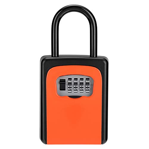 Key Lock Box, 4 Digit Combination Lock Box with Code for Spare House