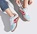 LUCKY STEP Women Classic Retro Gum Sole Fashion Sneakers Casual Tennis Skate Shoe Genuine Leather Walking Footwear Anti Slip Trainers(Mint/Red,11)