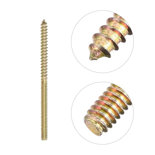 Image of uxcell 1 /4-20x4 Hanger Bolts, 8pcs Double Ended Screws Wood Dowel Screws for Furniture