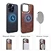 Bocasal for iPhone 14 Pro Wallet Case Compatible with MagSafe Wireless Charging, RFID Blocking Magnetic Leather Case with Card Slots Holder Kickstand Detachable Wrist Strap 6.1 Inch (Brown)