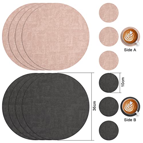 Myir JUN Leather Placemats and Coaster Set of 4 - Image 2