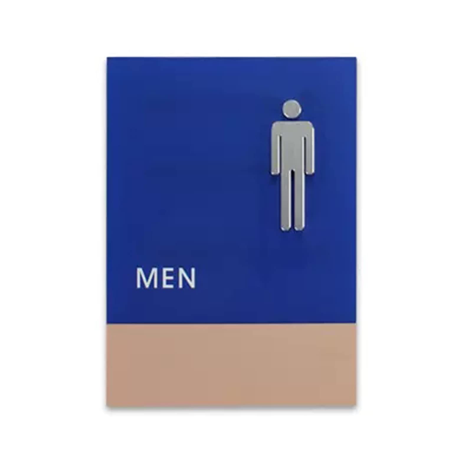 VNVFJKLO restroom sign, Restroom Sign Decor, Men's and Women's Toilet Signs, Aluminum Bathroom Door, for Office or Business, Toilets, Decals(A)