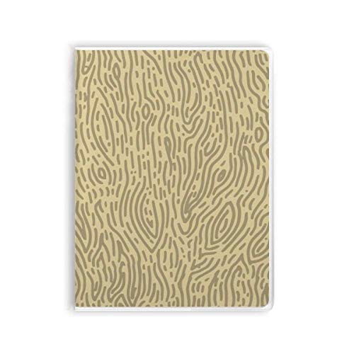 Carnet de notes à couverture souple motif écorce jaune écriture et dessin
