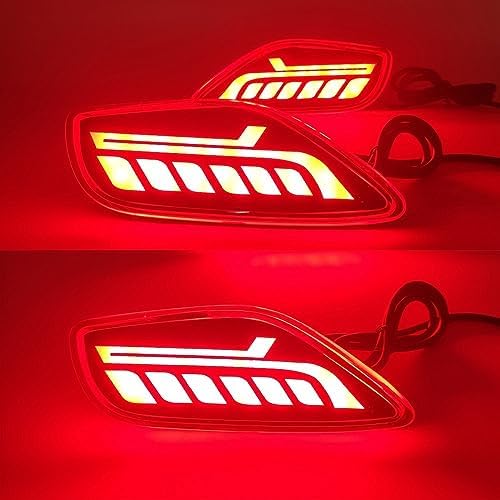 Car taillight Cover 1 Pair for Kia Seltos 2019 2020 2021 Car Reflector Tail Light Rear Bumper Light Rear Fog Lamp Brake Light Turn for Signal Car Rear Lamps