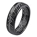 Herr der Ringe Unisex-Ring "Saurons Ring" aus dem kleinen Hobbit Wolfram PVD schwarz 3010-056